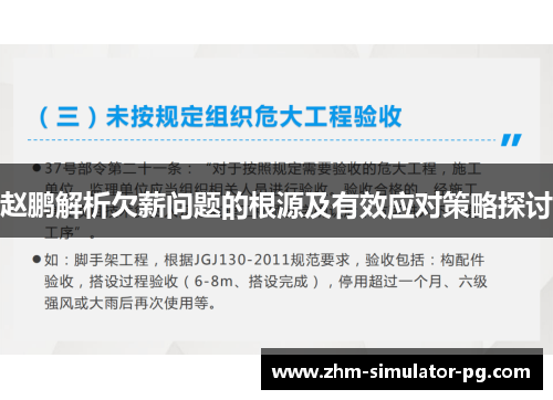 赵鹏解析欠薪问题的根源及有效应对策略探讨 赵鹏解析欠薪问题的根源及有效应对策略探讨